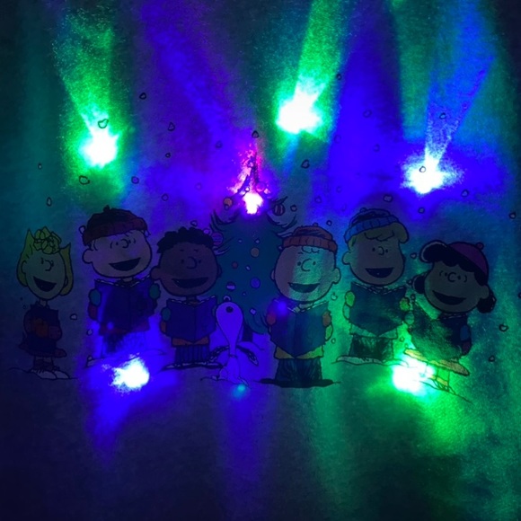 Peanuts Shirts & Tops Peanuts Snoopy Christmas Light Up Sweatshirt Poshmark